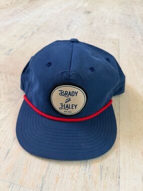 Navy Cap with Red Trim